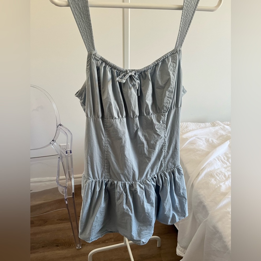 Aritzia Light Blue Poplin Dress